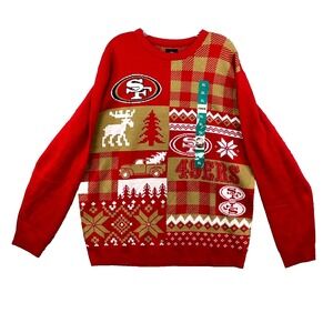 FOCO San Francisco 49ers Sweater Mens XL Red Team Apparel NFL Football Christmas